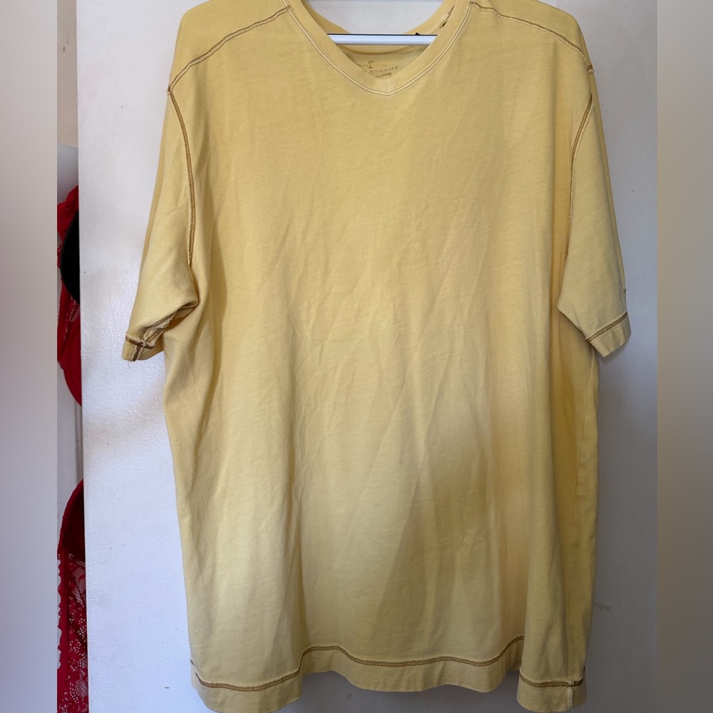 Tommy Bahama Yellow Island Tone Cotton T-Shirt XL
